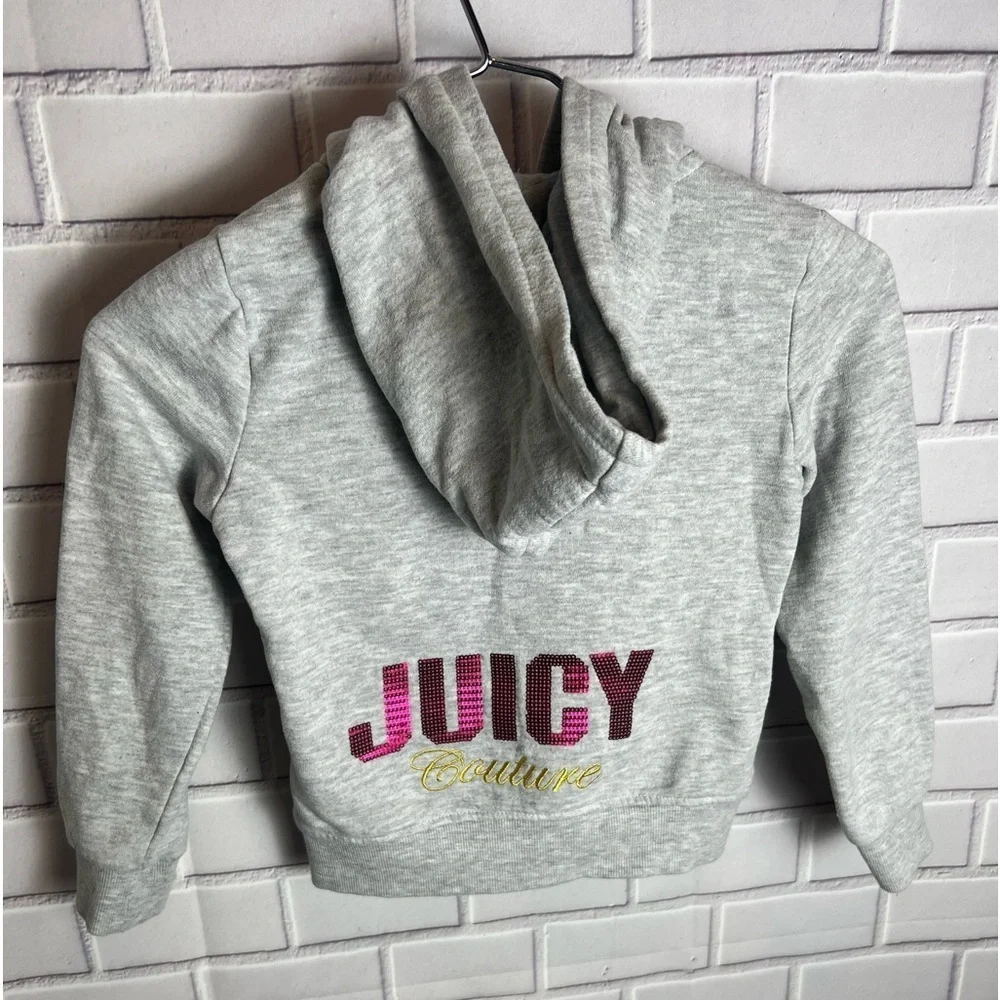 Juicy Couture girls Grey Hoodie sweatshirt /size 6X
